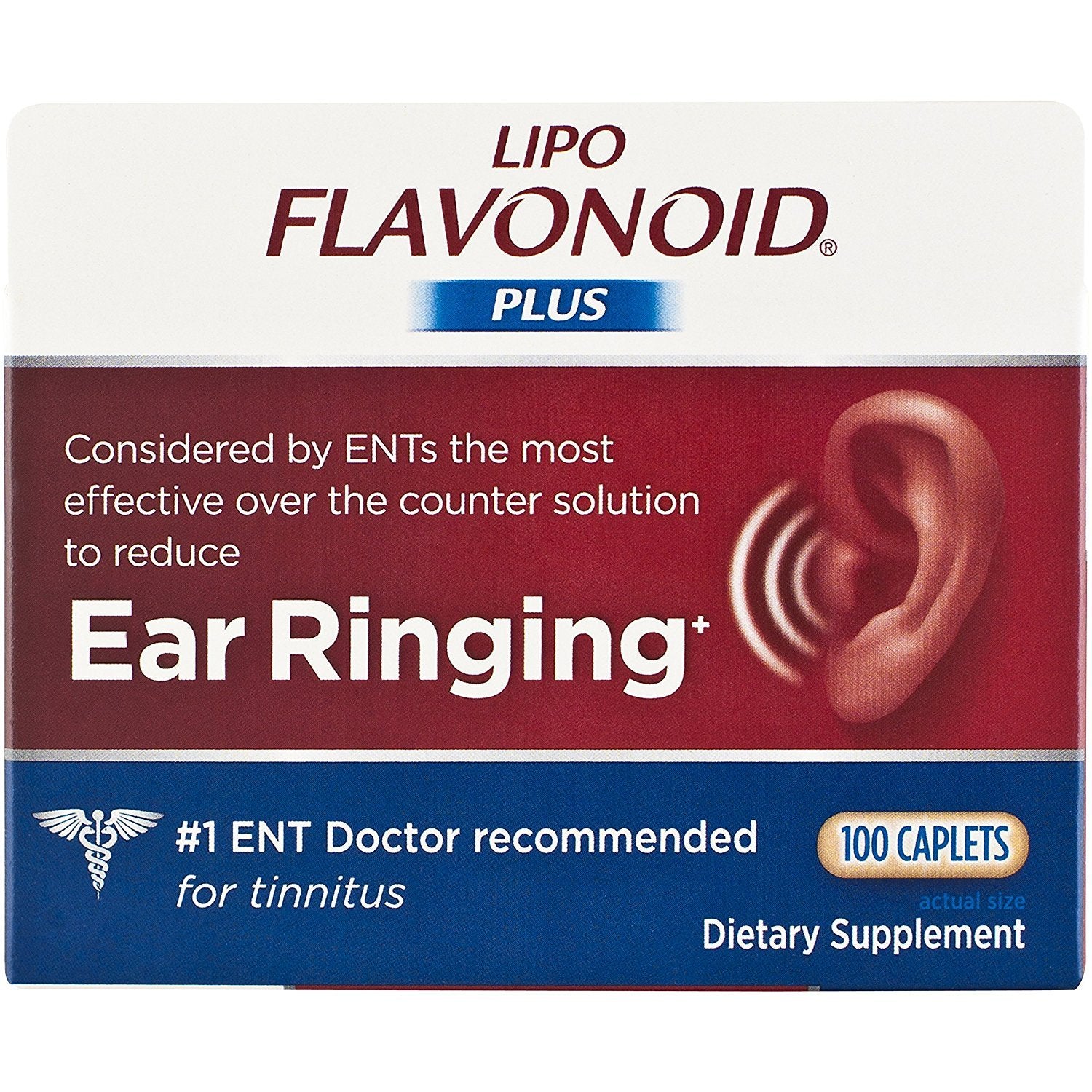Lipo-Flavonoid Plus Dietary Supplement Ear Health, 100 Count (Pack of 2)
