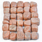 Crocon 1LB Peach Moonstone Tumbled Stones and Crystals bulk 2000+ Carats Natural Crystal Kit for Reiki Healing Crystal Polished,
