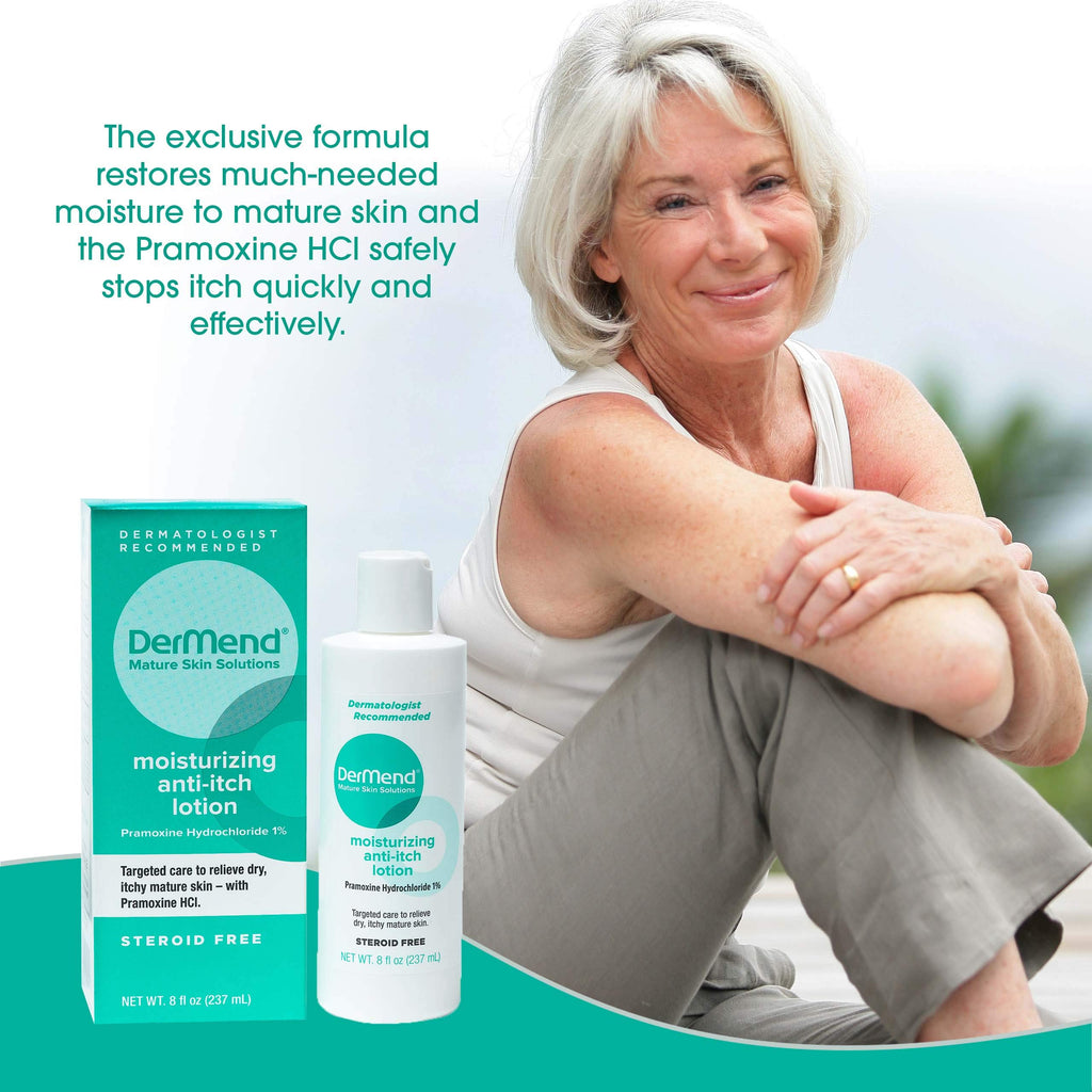 DerMend Moisturizing Anti Itch Lotion Target Care for Dry, Itchy, Mature Skin 8 Ounces