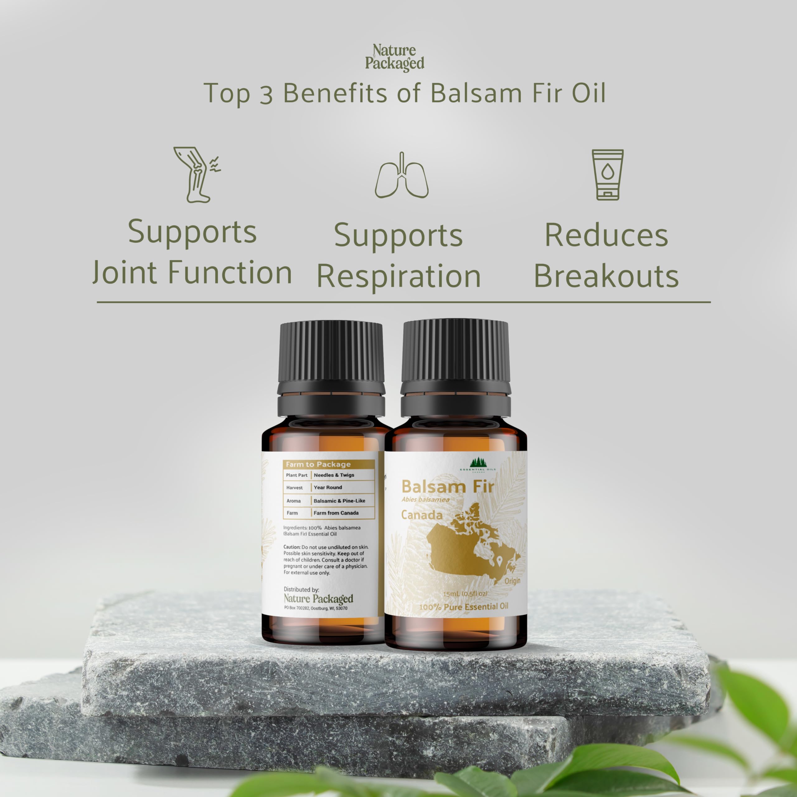Nature Packaged Balsam Fir Essential Oil (2lbs) - Direct from Our Farm Partner in Canada - Essential Oils for Home, Humidifier,