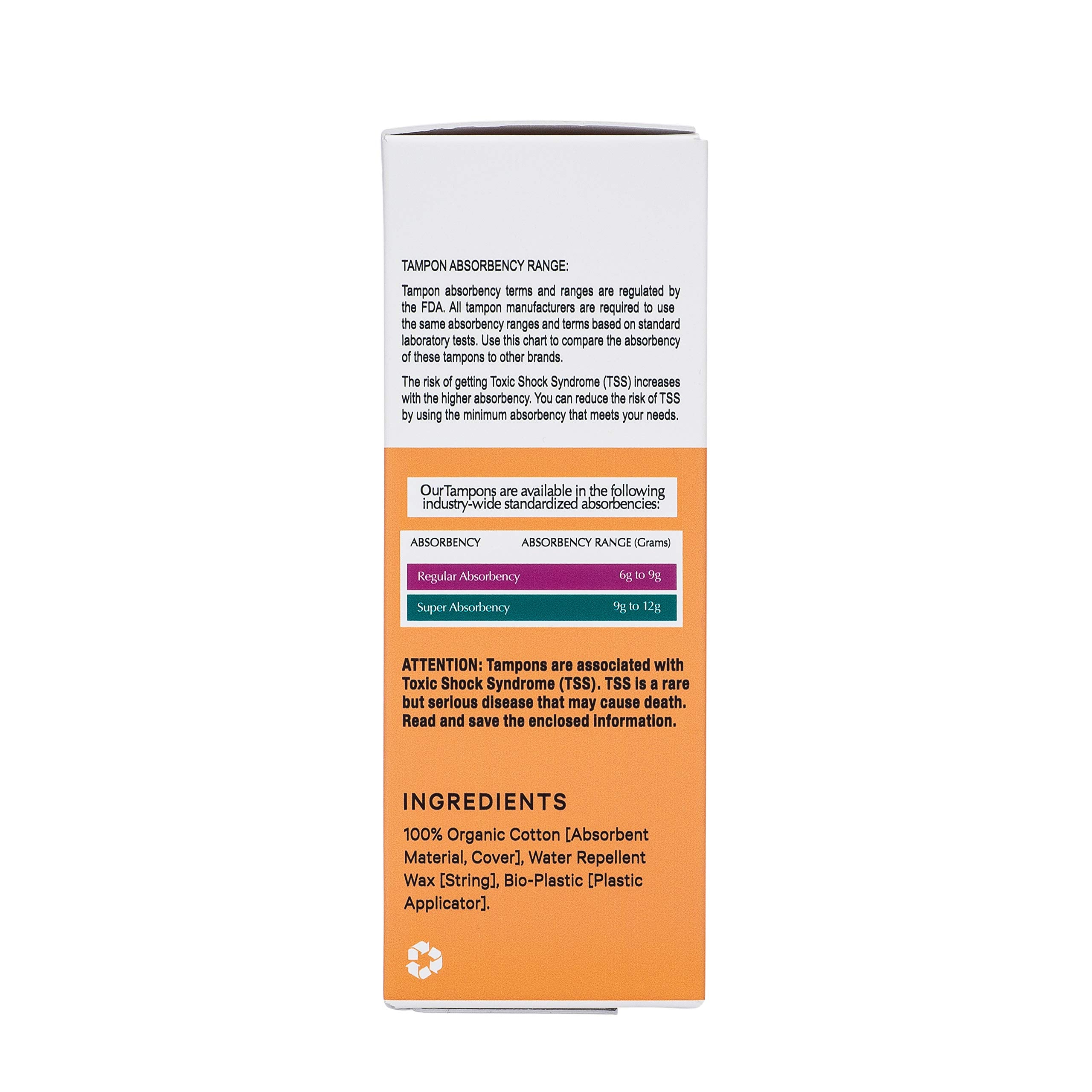 The Honey Pot Company - Duo Pack Organic Tampons w/Bio Plastic Applicator - Feminine Menstrual Products - Natural, Plant-Based -