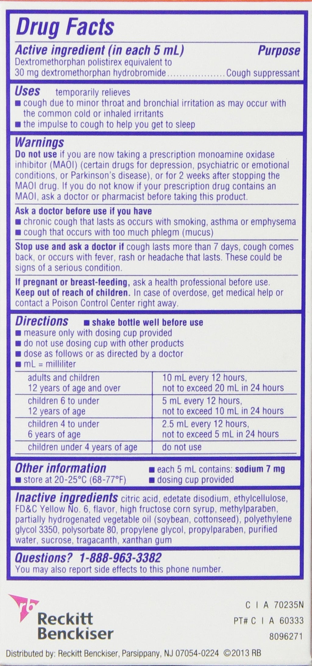 Delsym Extended Release Suspension Childrens Grape-Flavored, 5-Ounces Box (Pack of 2)