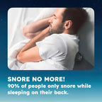 Ball for Side Sleep Posture - Calma Clip v2 by Whole Nights, Sleep Aid for Back Snorers, Anti Snoring Device, Attaches to Any Cl