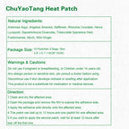 CHUYAOTANG Neck Patches, Heat Patches for Neck, Knee, Back, Shoulder, Ankle, Natural Herbs Patches, Long Lasting and Fast Acting