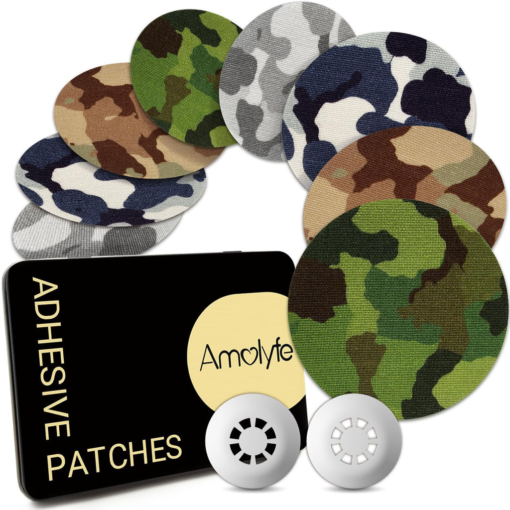 Libre 3 Sensor Covers Waterproof Camo, 20-Pack Amolyfe Adhesive Patch ...