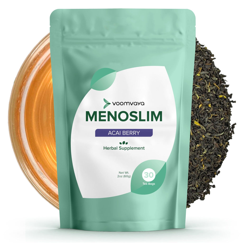 VoomVaya MenoSlim Tea - Hormone Balance Tea, Perimenopause & Estrogen Supplement for Women - for Bloating, Hot Flashes, Night Sw