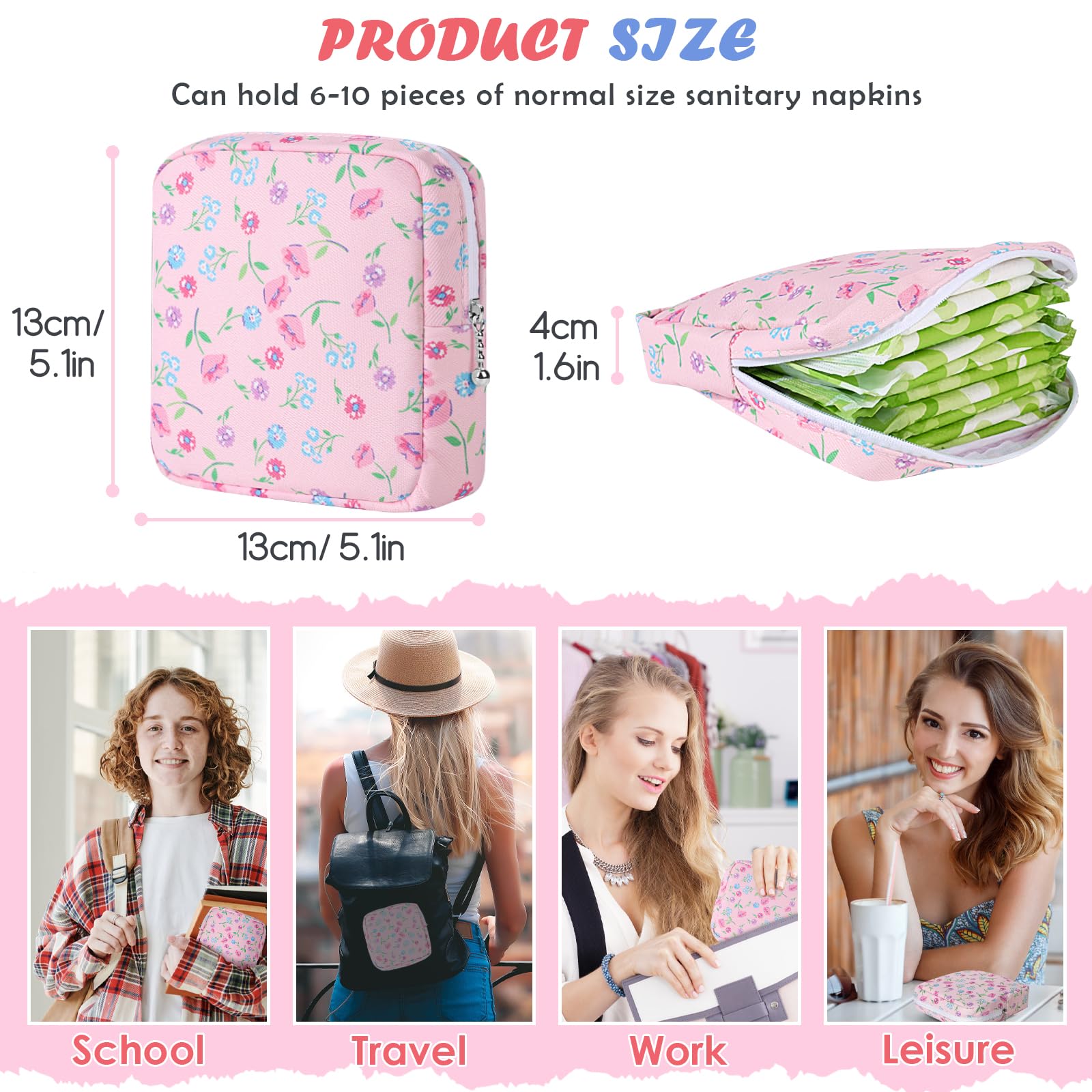 Desing Wish 22 PCS First Period Starter Kit Gift for Teen Girls Period Bags for Teen Tweens Girls with Sanitary Pad Storage Bag,
