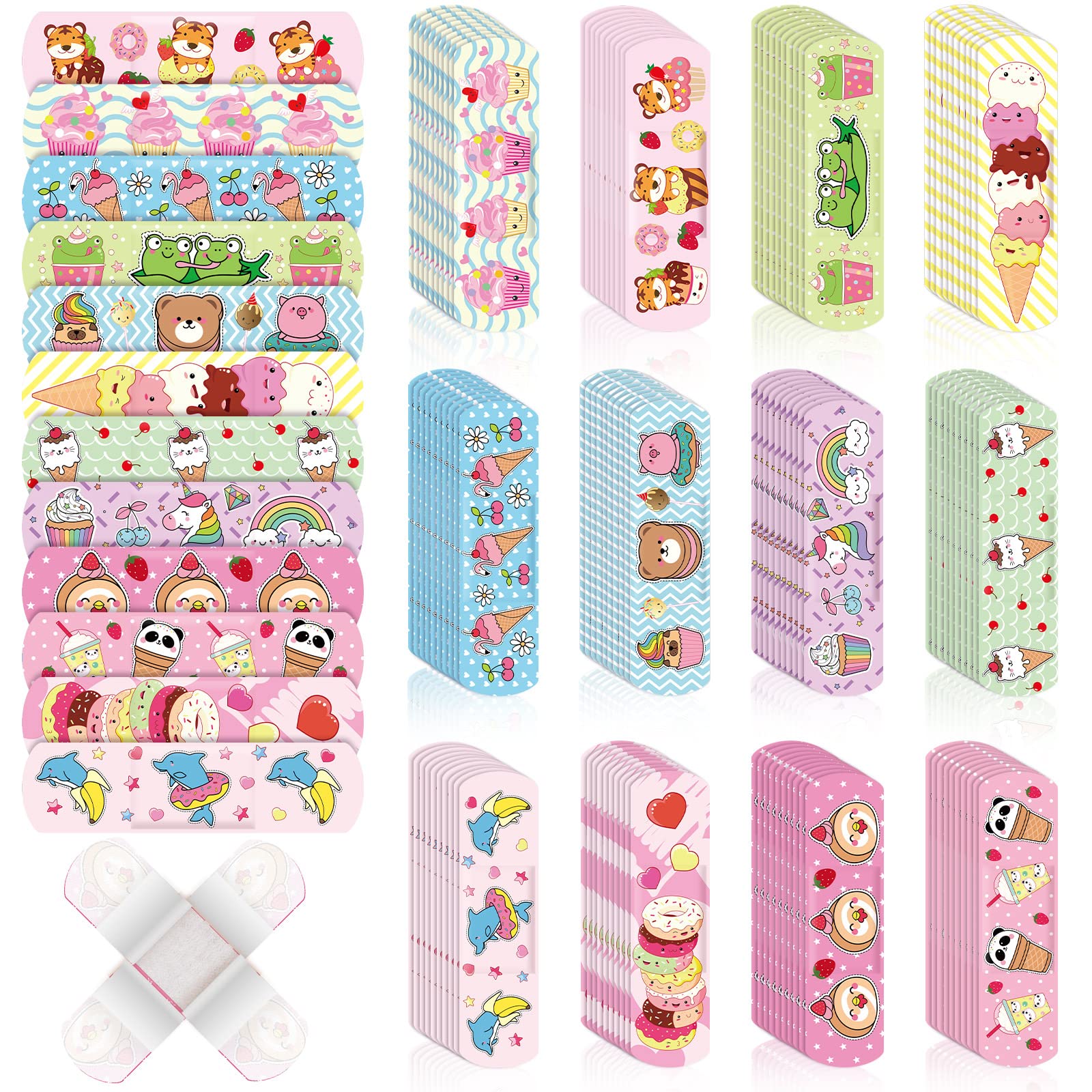 Kids Adhesive Bandages Bulk Cute Cartoon Bandages for Kids Waterproof Breathable Protect Scrapes and Cuts for Girls Boys Childre