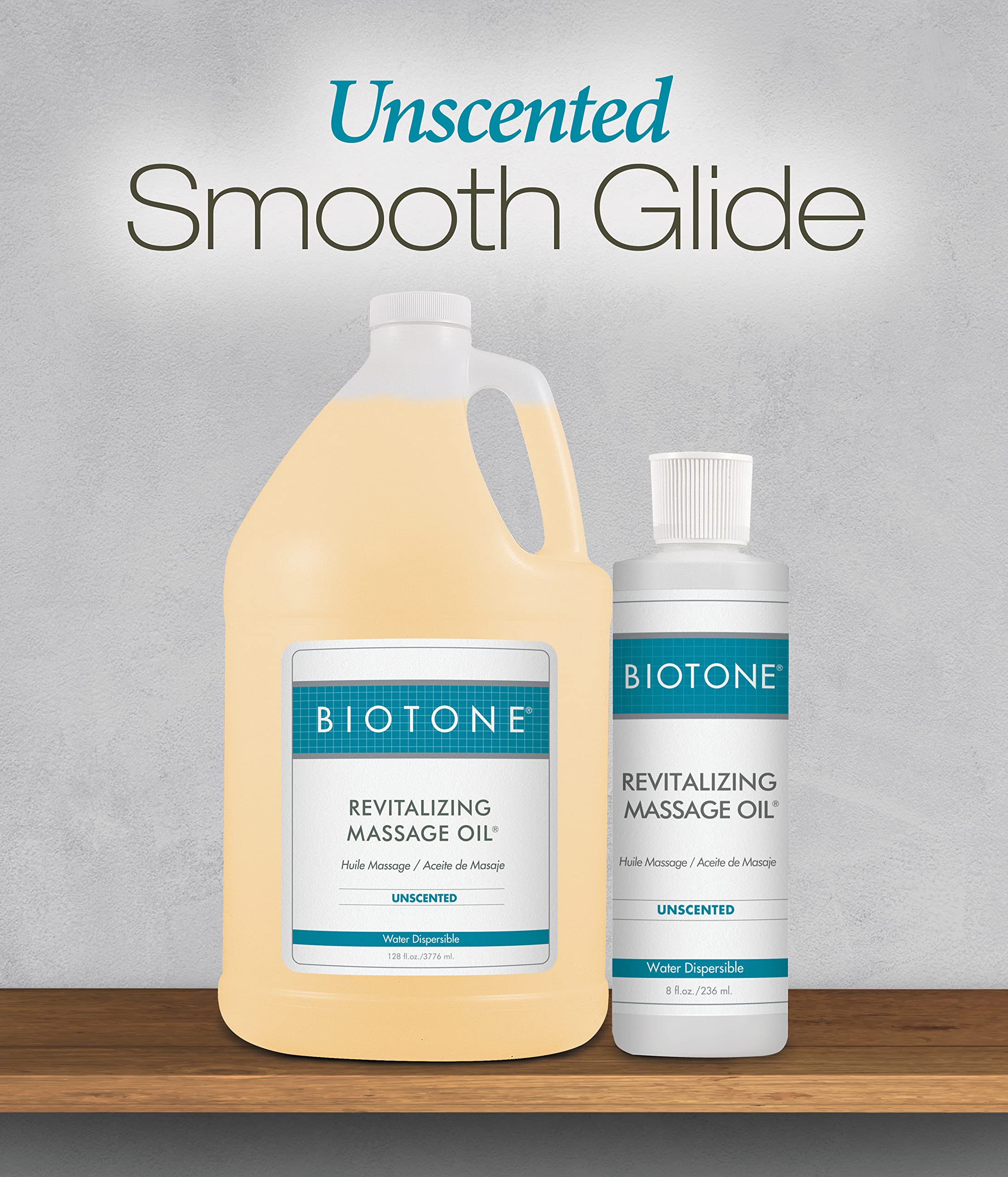 Biotone Revitalizing Massage Oil Unscented, 128 Ounces (1 Gallon)