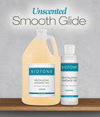 Biotone Revitalizing Unscented Massage Oil, 8 Ounce