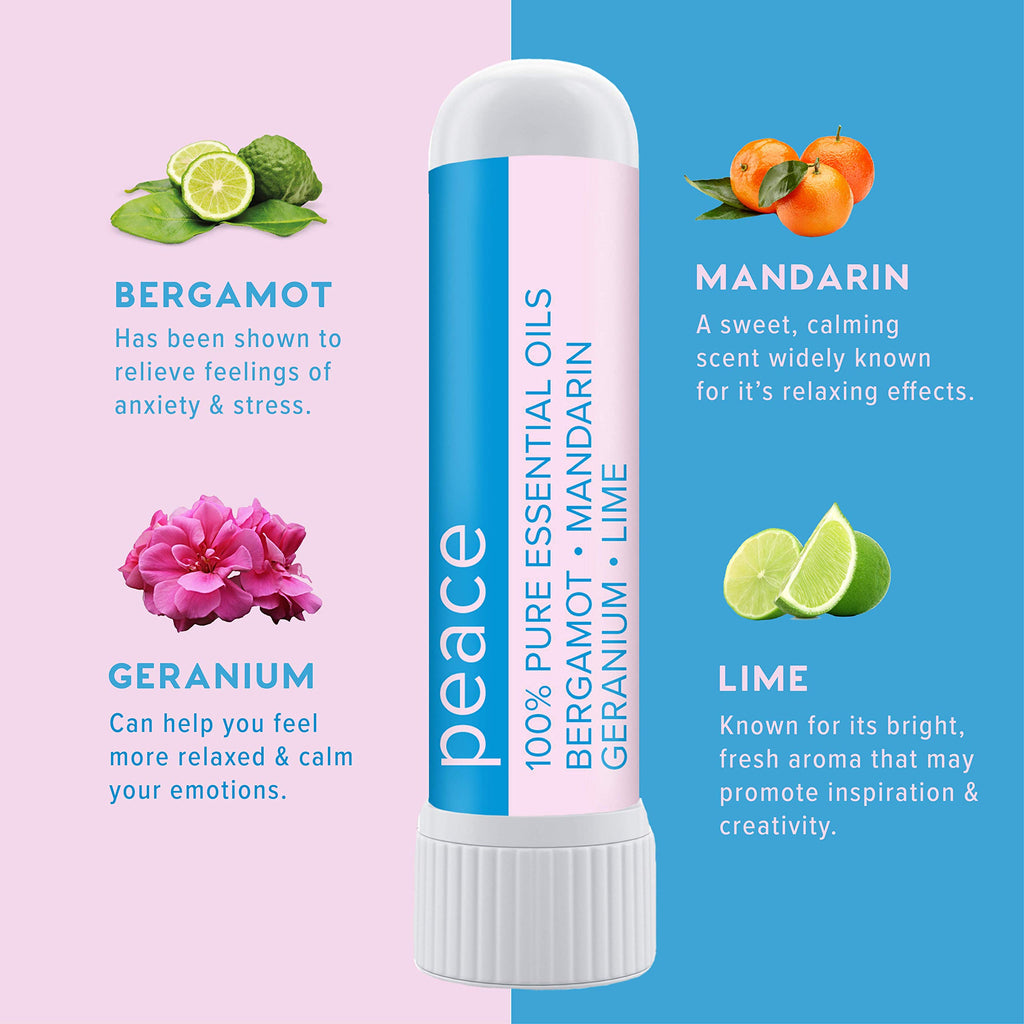 MOXE Peace Nasal Inhaler, Calming Essential Oil Blend, Tension Relief, Helps Relaxation and Meditation, Soothing Fragrance, Berg