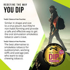TeaZA Energy Pouches, Smokeless Alternative Snuff Nicotine Free Tobacco Free & Healthy Dip Chewing Tobacco Alternative Have More