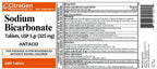 Sodium Bicarbonate Tablets USP 325 mg (5 Grains) for Relief of Acid Indigestion, Heartburn, Sour Stomach & Upset Stomach 1000 Ta
