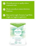 Balance Activ | Odor Relief Vaginal Gel for Women | Works Naturally to Rapidly Relieve Unpleasant Odor and Restore Feminine Fres