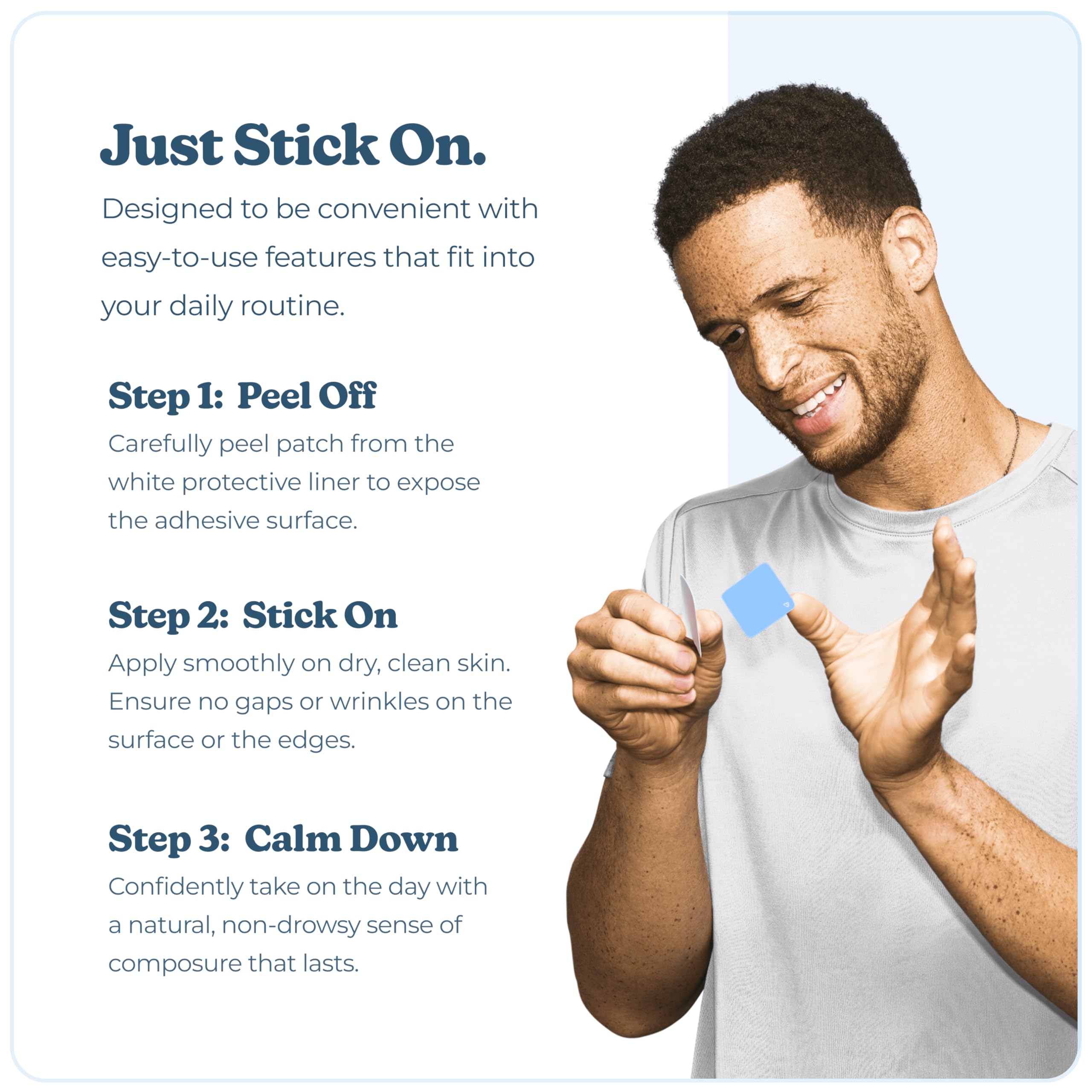 Calm Down Patch | Vibrants Bio-Frequency Patches for Stress | Sample Pack - 7 Stress Patches
