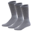 3 Pairs of Cotton Diabetic Neuropathy Crew Socks (10-13, Fits Mens shoe size 9-12, Gray)