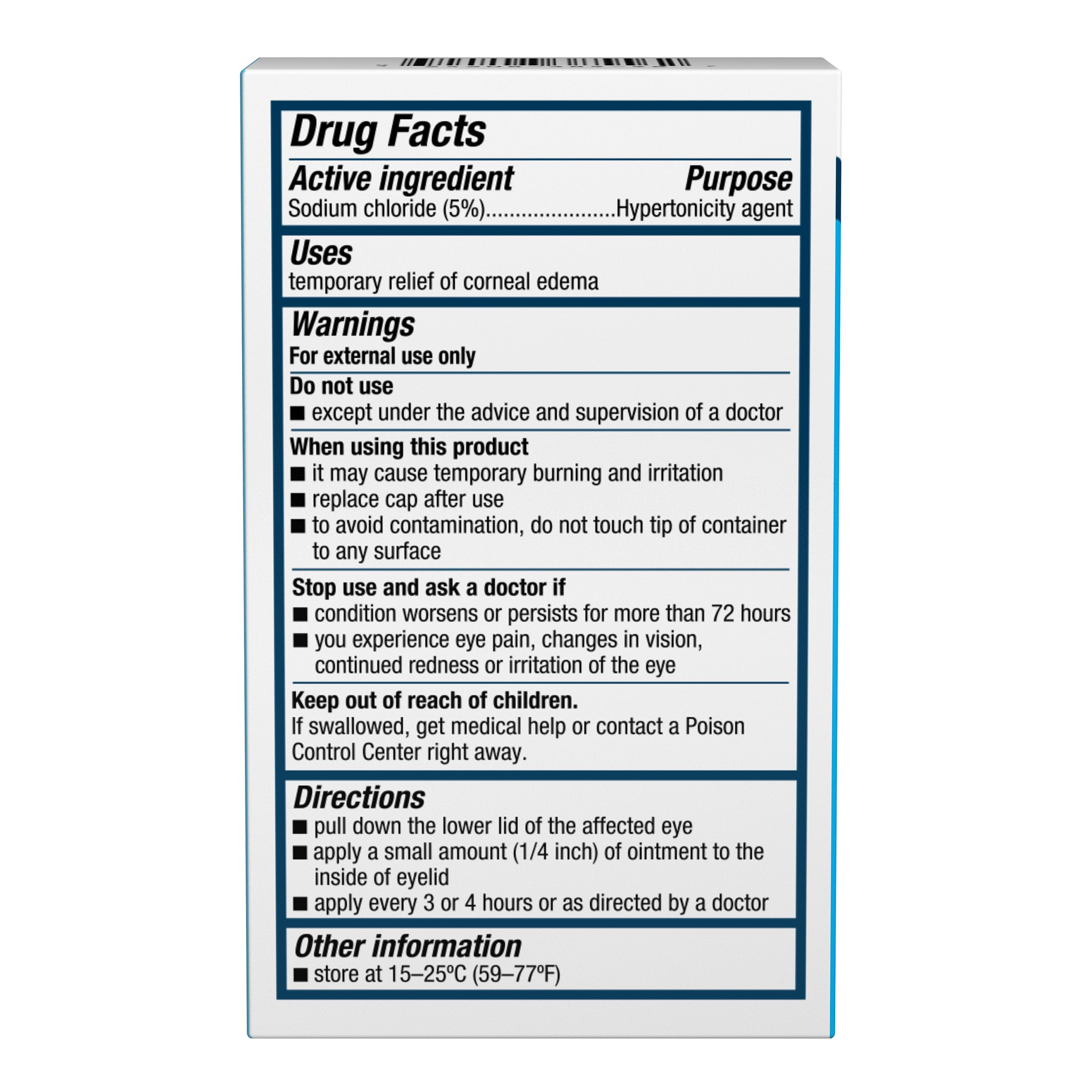Muro 128 5% Sodium Chloride Hypertonicity Ophthalmic Ointment, from Bausch + Lomb Twin Pack Count (Pack of 1)