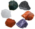 Crystals for Menopause, Set of 6 Blood Stone, Lepidolite, Carnelian, Hematite, Red Jasper and Clear Quartz Healing Crystals and 