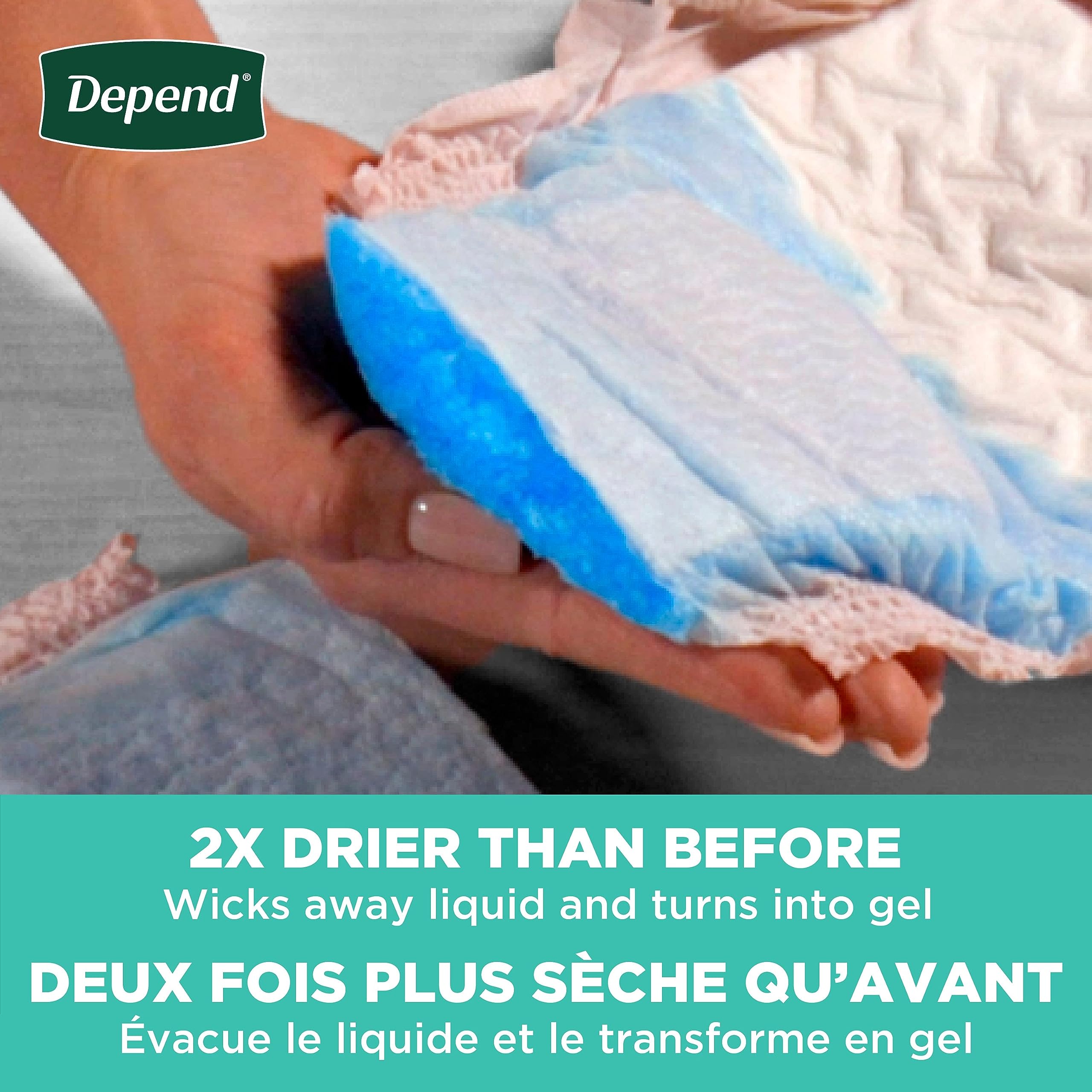 Depend FIT-Flex Incontinence Underwear for Women, Blush, Medium, 42 Count