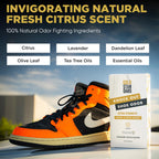 Natural Shoe Deodorizer Spray & Odor Eliminator - 1 Pack 6 Oz Refreshing & Long Lasting Fresh Citrus Burst Shoe Spray - Footwear