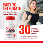 (5 Pack) GlucoGuard Capsules - Official GlucoGuard Advanced Blood Support Formula, Natural GlucoGuard Pills Maximum Strength, Gl