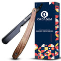 Organim Care Products Barber Shaving Razor For Men With Wooden Handle | Stainless Steel Slider Head Razor For Salon And Home Gro