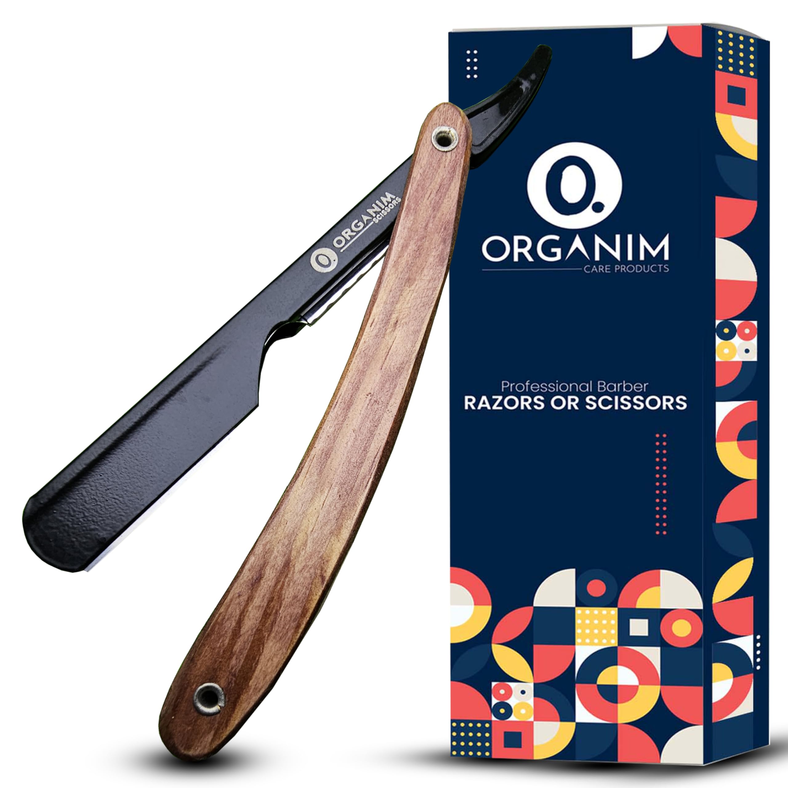 Organim Care Products Barber Shaving Razor For Men With Wooden Handle | Stainless Steel Slider Head Razor For Salon And Home Gro