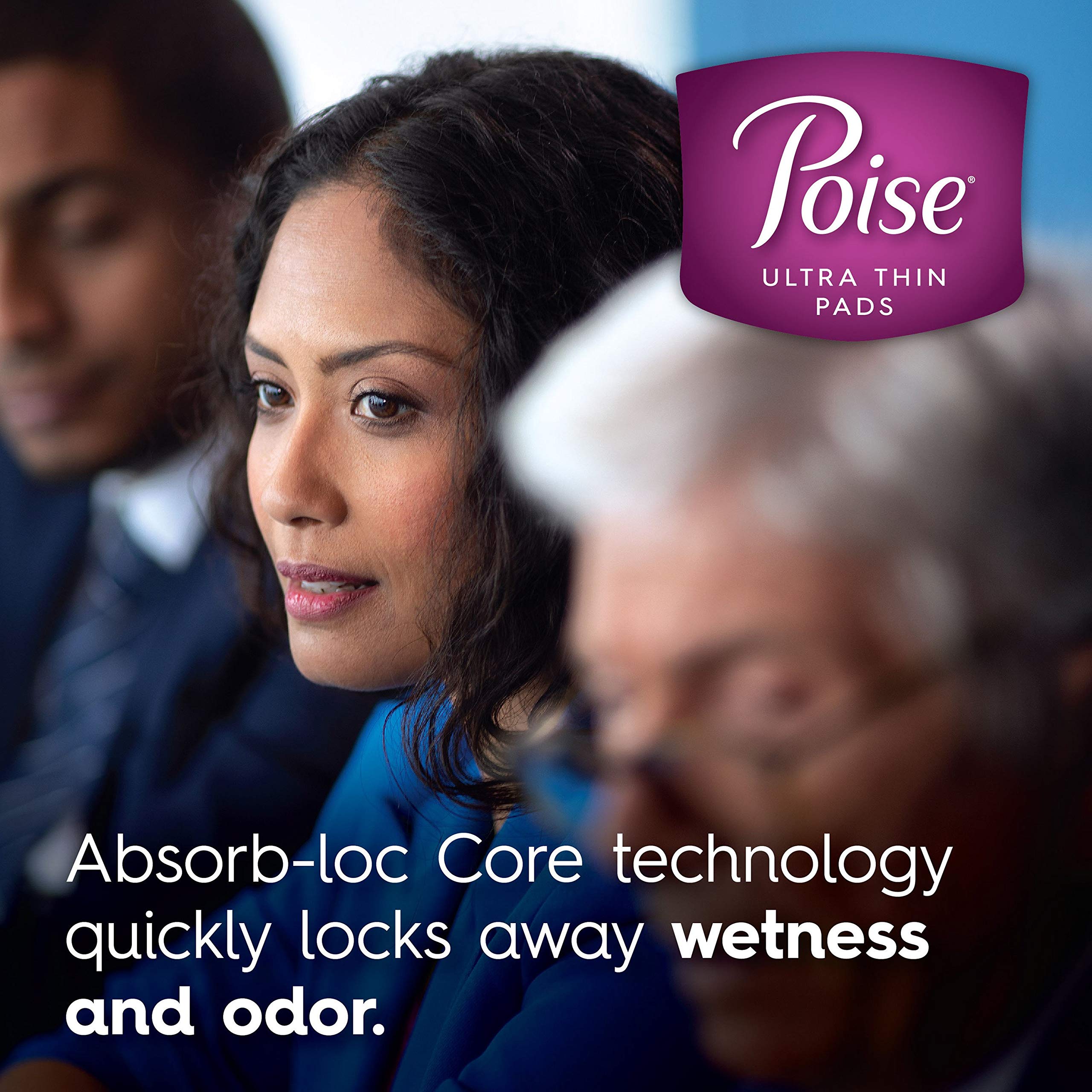 Poise Ultra Thin Incontinence Pads for Women, Bladder Leakage & Postpartum Pads, Ultimate Absorbency, Long Length, Unscented, 26