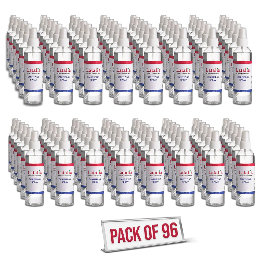 Latalia Hand Sanitizer Spray - Pack of 96 Unscented Spray Hand Sanitizer for Hands (6.67 fl. oz)