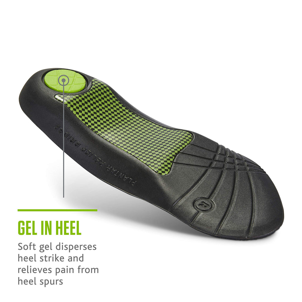 Sof Sole womens Plantar Fascia Support 3/4 Length Insole, Black, 5-11 US
