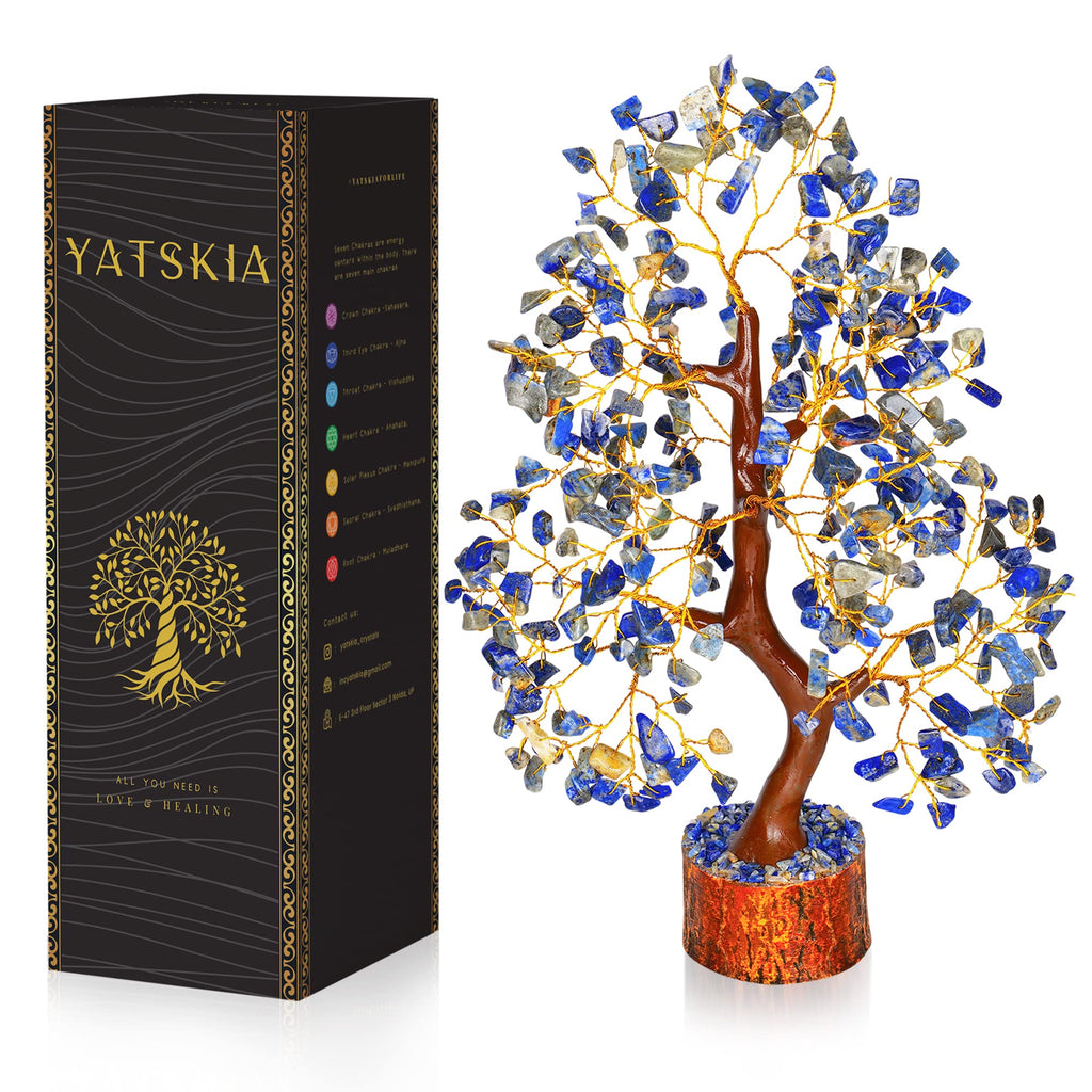 Lapis Lazuli - Chakra Tree, Lapis Lazuli Tree, Lapis Gem, Artificial Trees, Tree of Life, Stone Tree, Gem Stone Decor, Crystal T