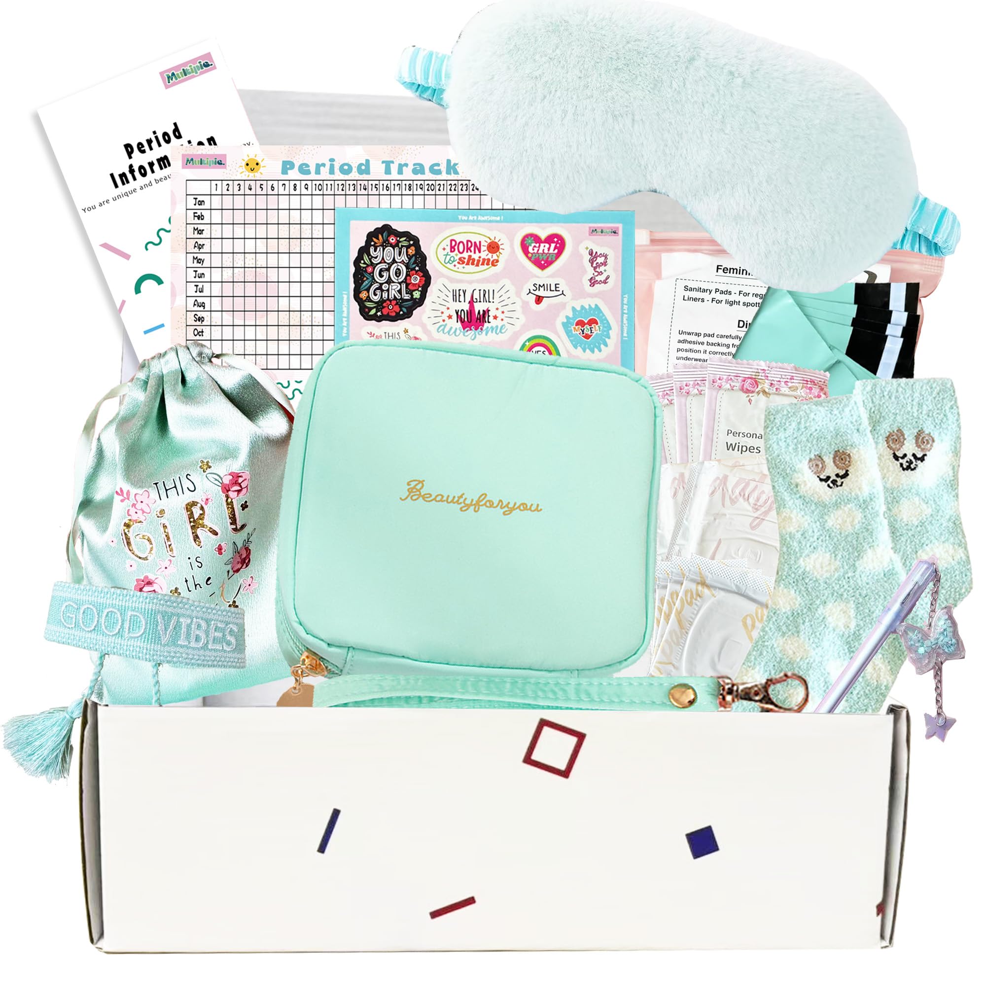 First Period kit for Girls | 22 PC Period Packs for Young Girls First Time | First Period Gift for Teen Girls with Sanitary Pad 