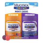 Mucinex Childrens Mighty Chews Kids Cough Medicine Daytime and Nighttime Value Pack, Easy to Dose Cough Suppressant for Kids wi