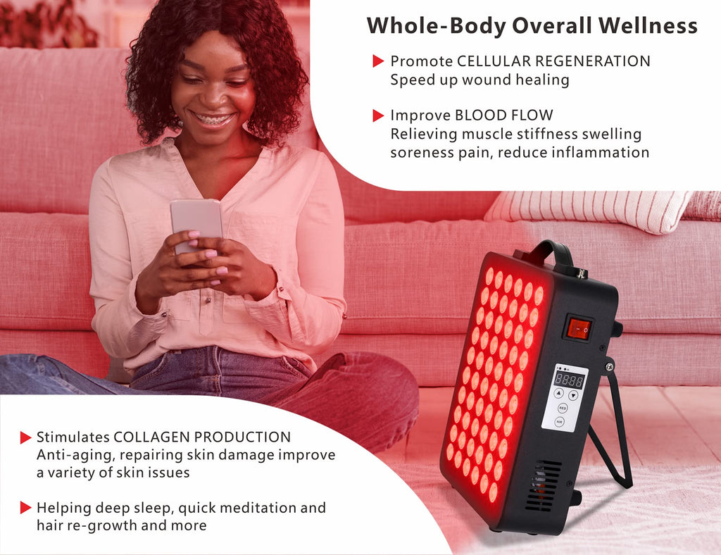 supersred Red Light Therapy Panel, Infrared Red Light Therapy Lamp for Body with Stand, Medical Grade 660nm and 850nm Near Infra