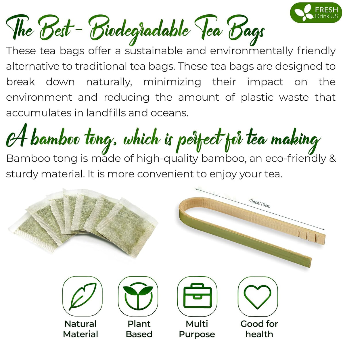 Premium Tulsi Moringa Lemongrass  Tea Bags, 100% Natural & Pure from Tulsi Holy Basil Leaves, Moringa & Lemongrass.