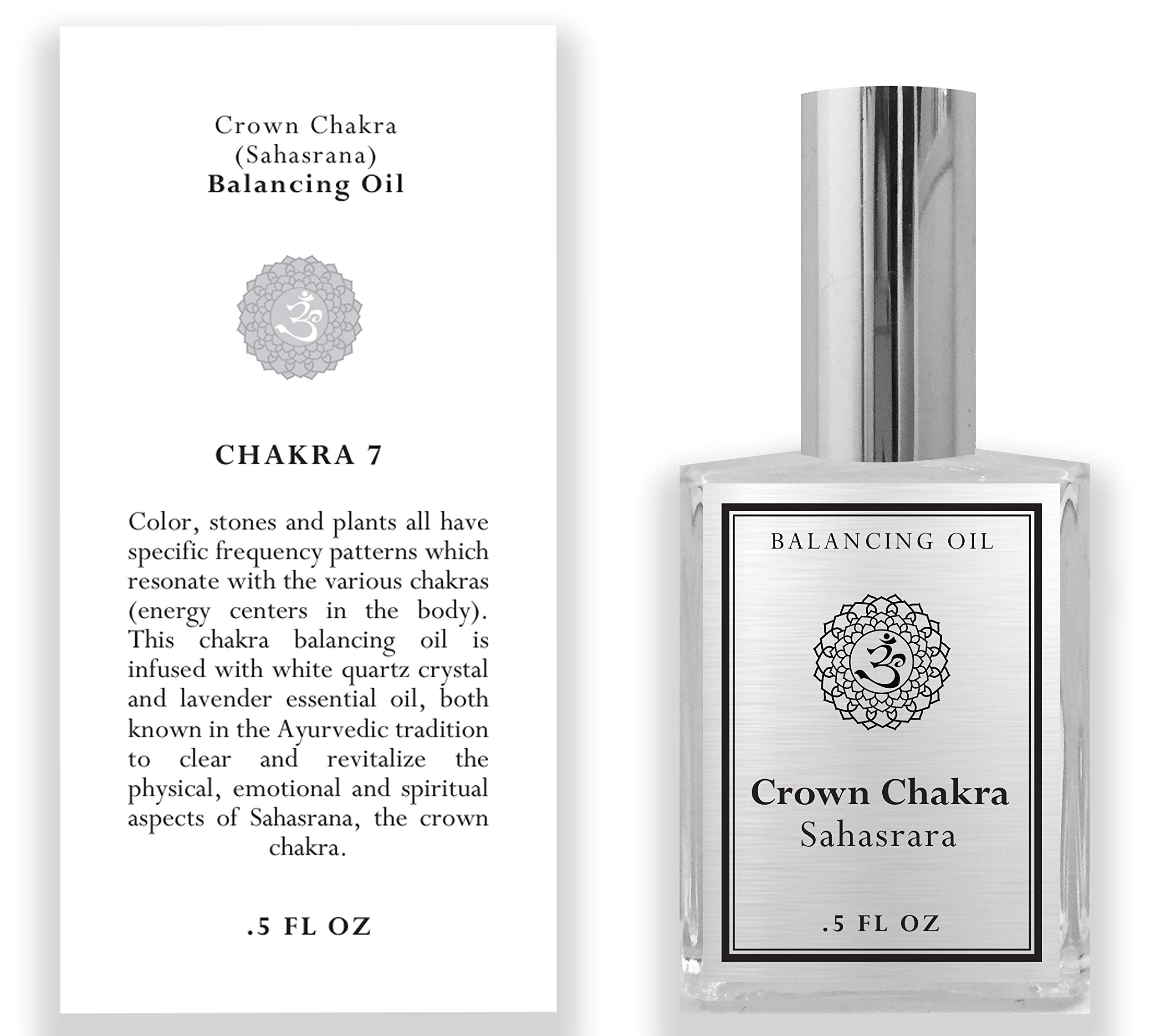Bios Apothecary - 7th Chakra Balancing Oil - Sahasrara Crown Chakra Aromatherapy - Roll On Pulse Points - Infused with White Qua