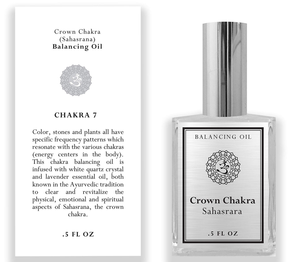 Bios Apothecary - 7th Chakra Balancing Oil - Sahasrara Crown Chakra Aromatherapy - Roll On Pulse Points - Infused with White Qua