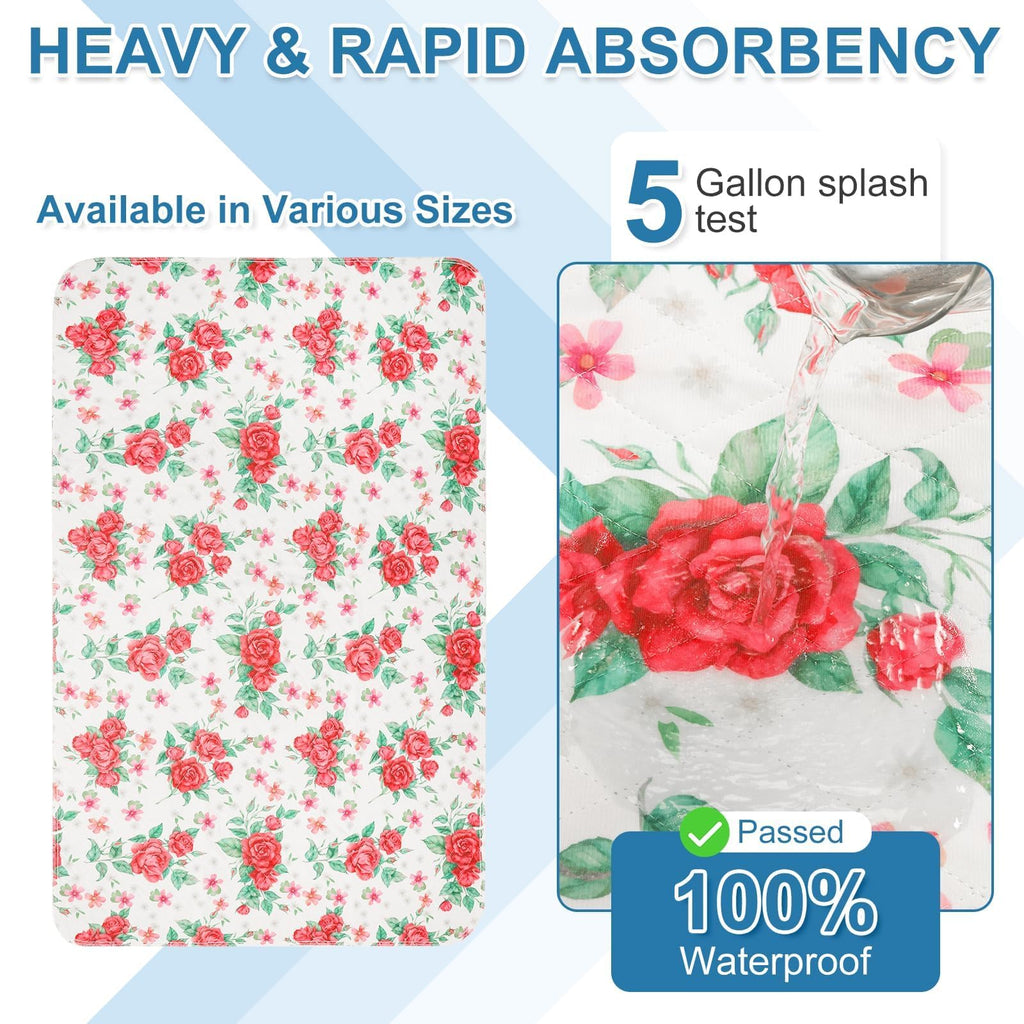 OUTCREATOR Washable Bed Pads 56 x 34 (Pack of 2), Incontinence Mattress Protector, Anti-Slip Waterproof Underpads for Adults Kid