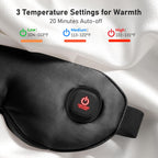 LitBear Silk Cordless Heated Eye Mask, Warm Eye Compress for Dry Eyes, Light Blocking Heat Eye Mask for Women Men, Soft Eye Heat