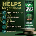 Terramed Just Think Comfort Foot Spray with Tea Tree Oil | Antifungal Treatment for Jock Itch, Nail Fungus & Ringworm | Fast Abs