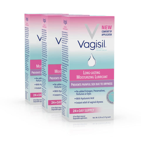 Vagisil Prohydrate Internal Vaginal Moisturizer, Gel & Lubricant for Women, Gynecologist Tested, 8 Count, Pack of 3 (24 Total Ap