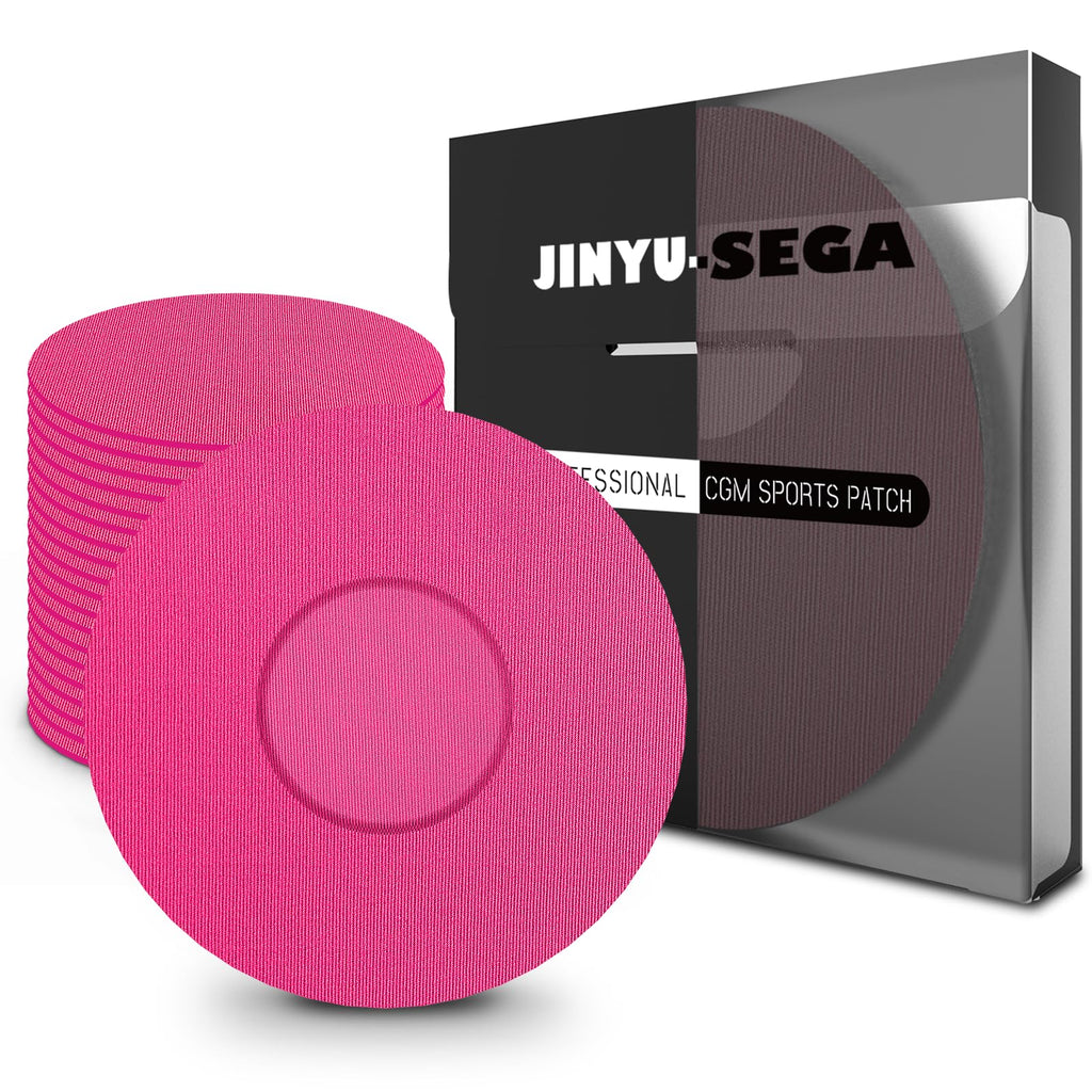 Adhesive Patches for Freestyle Libre 3 - 20pcs Sensor Covers, Waterproof, Sweatproof CGM Protector, Lasts for 14 Days (Hot Pink,