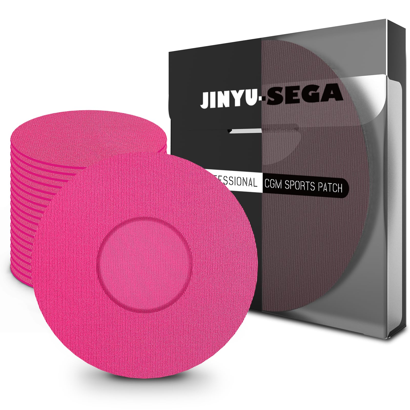 Adhesive Patches for Freestyle Libre 3 - 20pcs Sensor Covers, Waterproof, Sweatproof CGM Protector, Lasts for 14 Days (Hot Pink,