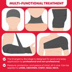 Ever Ready First Aid Israeli Battle Dressing Compression Bandage, 6, Black
