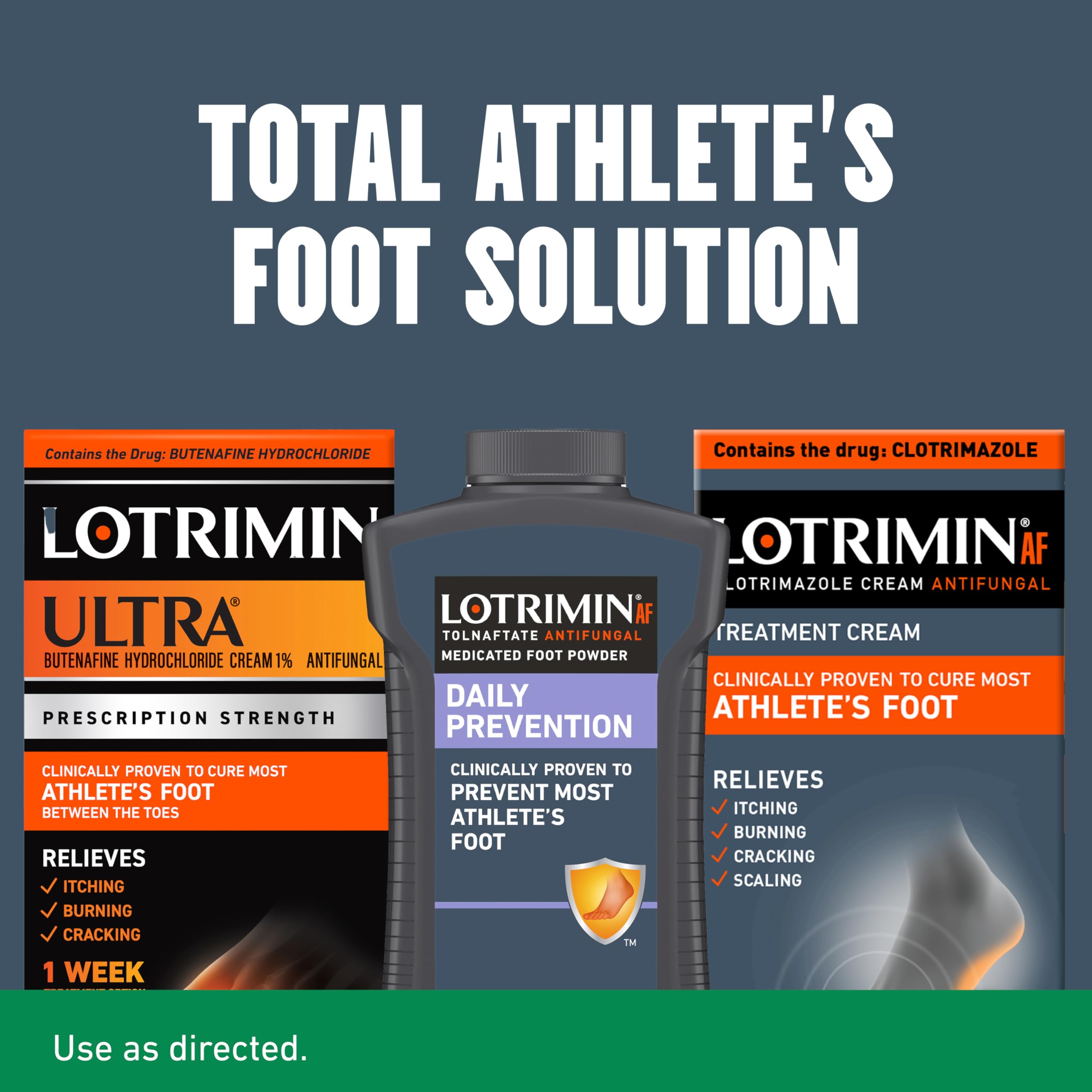 Lotrimin Daily Sweat & Odor Control Medicated Foot Powder, Topical Starch Skin Protectant, 6 odor-fighting Ingredients to contro