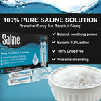 Shusher Care Saline Ampoules - Saline Solution for Nebulizer, Sodium Chloride 0.9% for Nose & Eyes, Nasal Cleanse for Babies, Ki