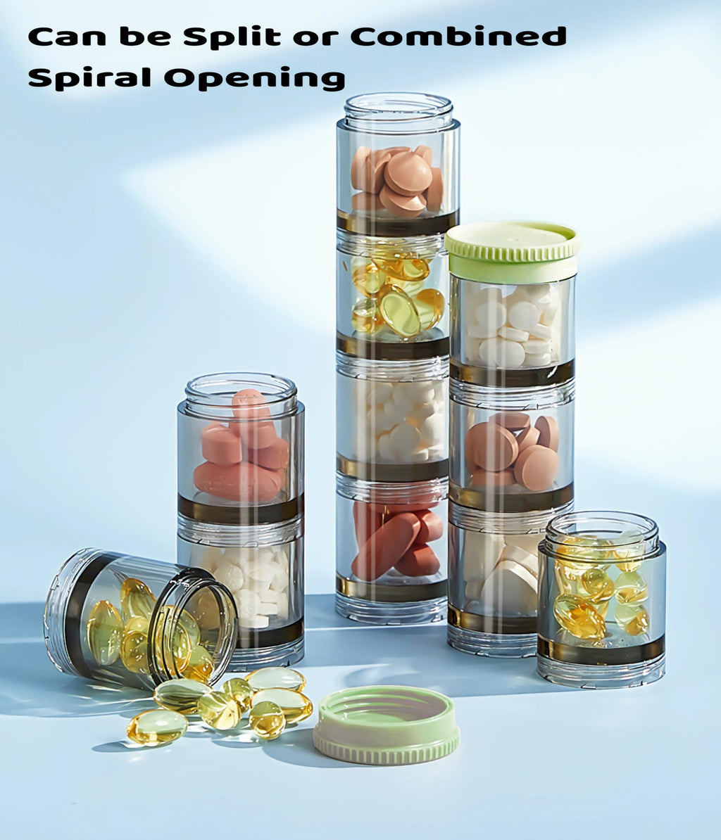 MURRI&MURRDI Upgraded Pill Organizer 3 Times a Day,Daily Pill Box Container with 21 Compartments,Large Weekly Medicine Case 7 Da