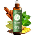 Gya Labs Deep Muscle Relief Essential Oil Roll on - Blended with Soothing Cinnamon, Energizing Ginger Oil & More - Natural Aroma