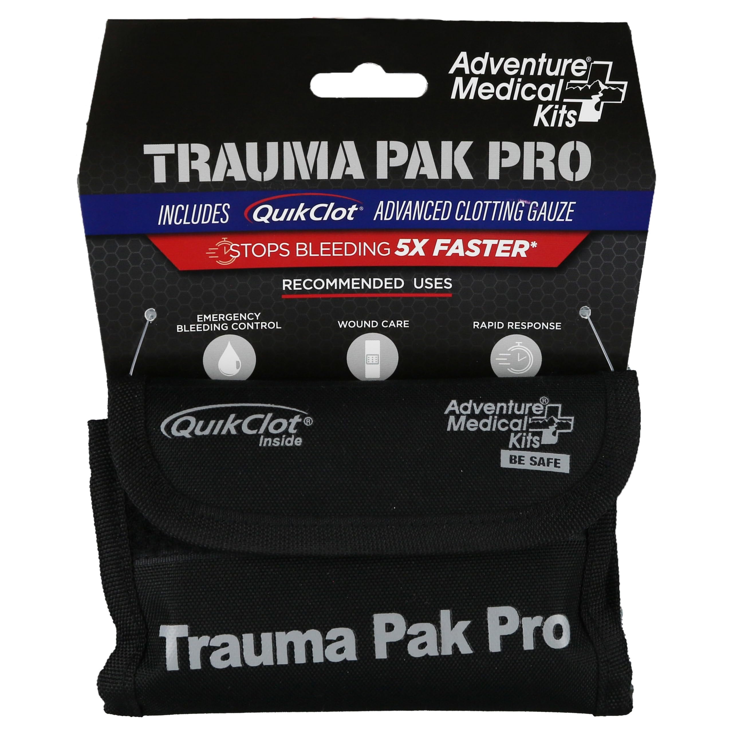 Adventure Medical Kits Trauma Pak Pro with Quikclot & Trauma Tourniquet - First Aid Emergency Kit with Tourniquet, QuikClot Flex