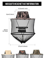 4 Pieces Mosquito Net Hat Mesh Sun Bug Face Hat Cover with Zipper Foldable Fly Protection Net Mesh for Fishing Hiking Gardening,